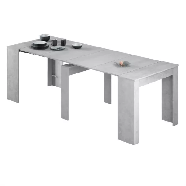 Table à manger extensible L51, 237 cm VESON (Béton)