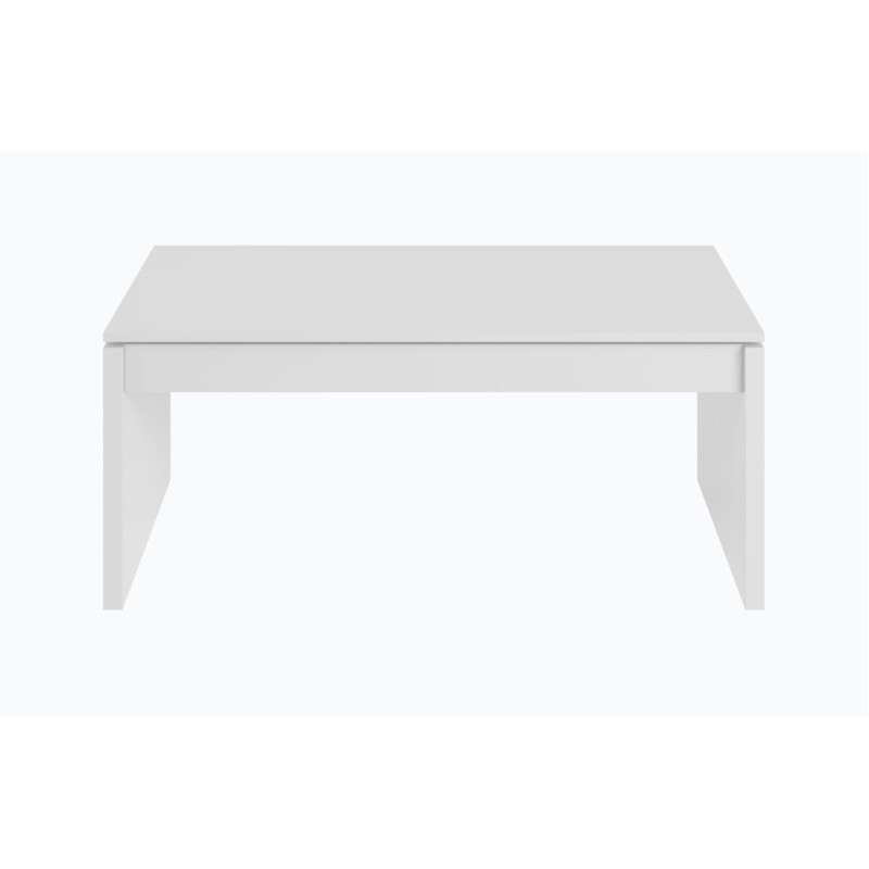 Table basse à plateau relevable L102xH43, 54 cm VESON (Blanc brillant)