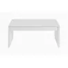 Table basse à plateau relevable L102xH43, 54 cm VESON (Blanc brillant)