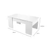 Table basse avec plateau relevable ARKHAM (Blanc)