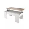 Table basse avec plateau relevable ARKHAM (Blanc, bois)