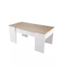 Table basse avec plateau relevable ARKHAM (Blanc, bois)