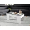 Table basse avec plateau relevable ARKHAM (Blanc, béton)