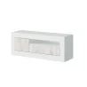 Meuble TV design 2 portes  L139 cm VESON (Blanc)