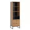 Vitrine 2 tiroirs et 4 niches L60xH202 cm (Bois)