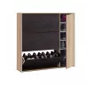 Shoe cabinet 3 flaps, 1 door (30 pairs) L106xH115 cm ZIAN (Light oak, black) to associate with Storage Furniture Tv Furniture Sh