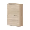 Shoe cabinet 2 lids (12 pairs) L50xH76 cm ZIAN (Light oak) to associate with Storage Furniture Tv Furniture Shelves Practical An