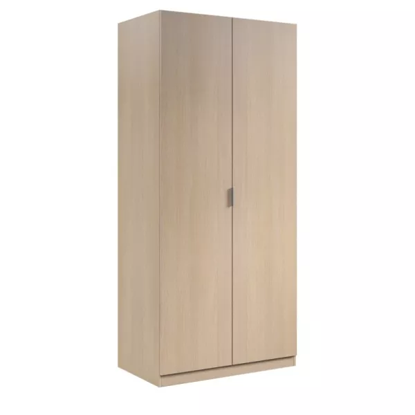 Wardrobe 2 Doors L82xH180 cm VADIM (Oak) to associate with Storage Furniture Tv Furniture Shelves Practical And Robust Folding C