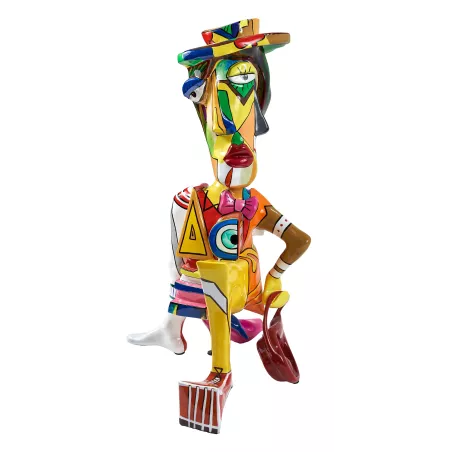 Statue résine décorative design PHILEON (H60 cm) (Multicolore)