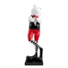 Statue résine décorative design GRENOUILLE BURLINGTON (H60 cm) (Noir, rouge, blanc)