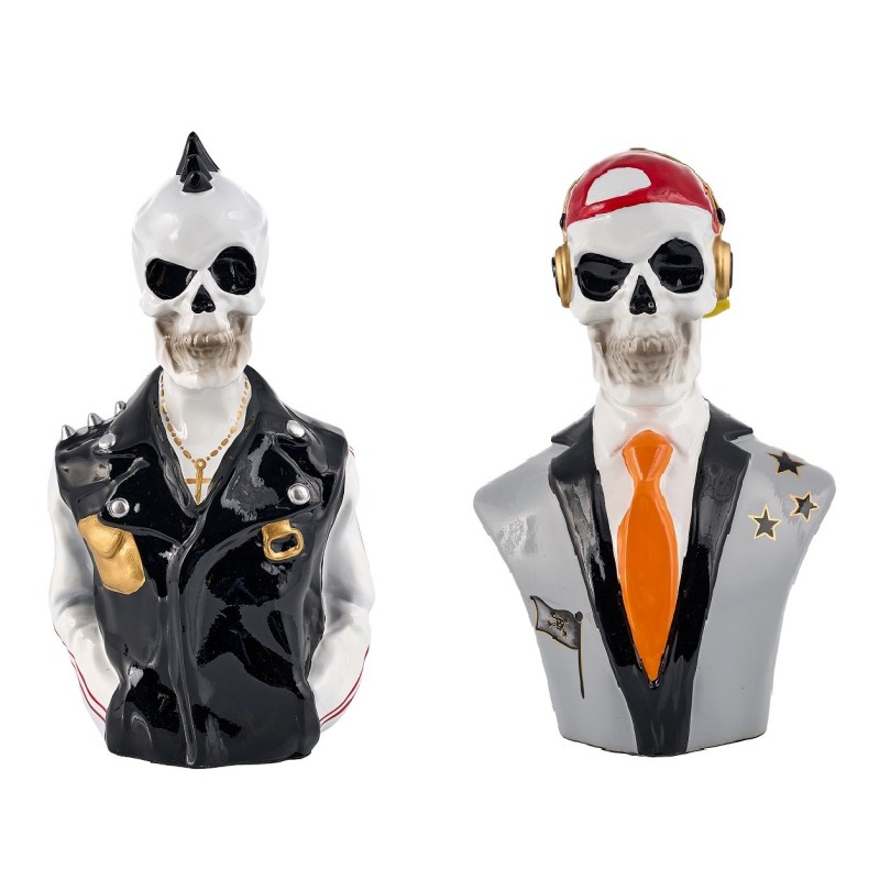 Set de 2 Statues résine design PUNK (H41 cm) (Multicolore)