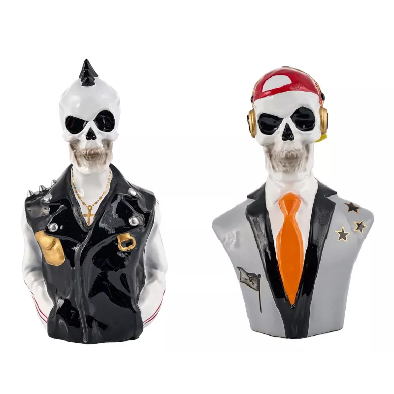 Set de 2 Statues résine design PUNK (H41 cm) (Multicolore)