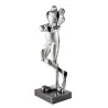 Statue résine décorative design GRENOUILLE DEBOUT TRASH (H77 cm) (Gris)