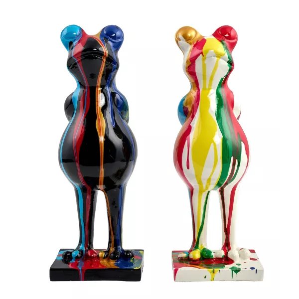 Statua decorativa scultura design COQ (H50) (Blu, bianco, rosso)