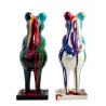 Statue decorative sculpture design COQ (H50) (Blue, white, red)