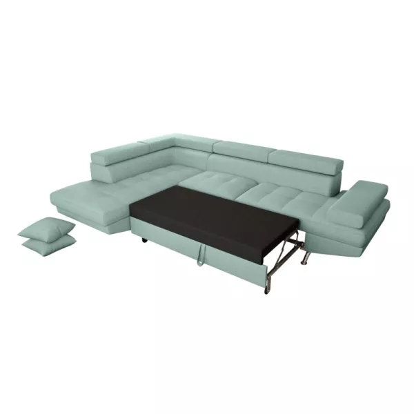 Convertible corner sofa 5 places fabric Left Corner RIO (Light blue) to associate with Modern Sofas And Convertible Sofas For A 