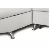 Canapé d'angle convertible 5 places tissu Angle Gauche RIO (Gris perle)