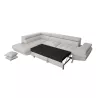 Convertible corner sofa 5 seats fabric Left Corner RIO (Pearl Grey)