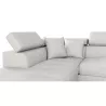 Convertible corner sofa 5 seats fabric Left Corner RIO (Pearl Grey)