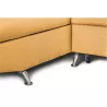 Canapé d'angle convertible 5 places tissu Angle Gauche RIO (Jaune ocre)