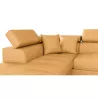 Canapé d'angle convertible 5 places tissu Angle Gauche RIO (Jaune ocre)