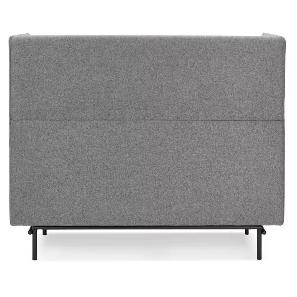 Canapé droit design tissu 2 places DIXON (gris foncé)