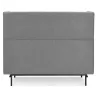 Canapé droit design tissu 2 places DIXON (gris foncé)