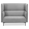 Canapé droit design tissu 2 places DIXON (gris clair)