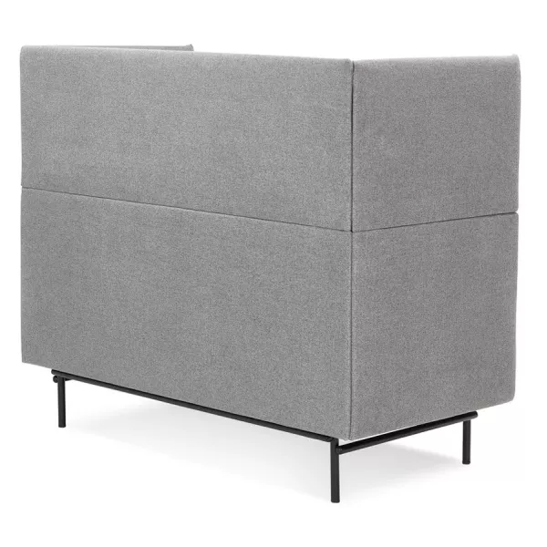 Canapé droit design tissu 2 places DIXON (gris clair)