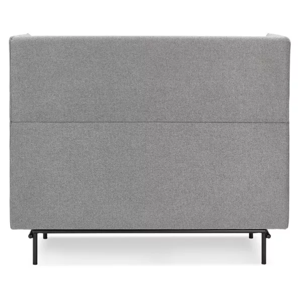 Canapé droit design tissu 2 places DIXON (gris clair)