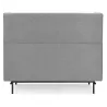 Canapé droit design tissu 2 places DIXON (gris clair)