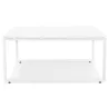 Bureau BENCH table de réunion moderne en bois (140x140 cm) LOLAN (blanc)