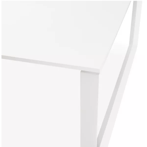 Bureau BENCH table de réunion moderne en bois (140x140 cm) LOLAN (blanc)