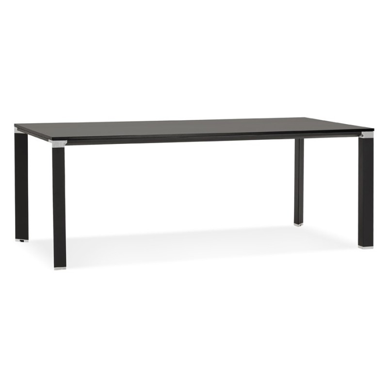 Bureau droit design en bois (200x100 cm) BOUNY (noir)