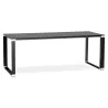 Bureau droit table de réunion design en bois (200x100 cm) BOUNY (noir)