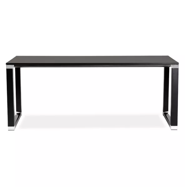 Bureau droit table de réunion design en bois (200x100 cm) BOUNY (noir)