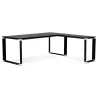 Bureau d'angle design en bois (200x200 cm) CORPORATE - Angle réversible (noir)