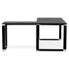 Bureau d'angle design en bois (200x200 cm) CORPORATE - Angle réversible (noir)