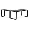 Bureau d'angle design en bois (200x200 cm) CORPORATE - Angle réversible (noir)