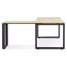 Design corner desk in wood black feet (160x170 cm) OSSIAN (natural finish) to associate with Contemporary Design Office for Func