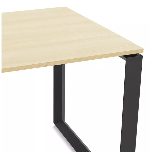 Design corner desk in wood black feet (160x170 cm) OSSIAN (natural finish) to associate with Contemporary Design Office for Func