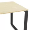 Design corner desk in wood black feet (160x170 cm) OSSIAN (natural finish) to associate with Contemporary Design Office for Func