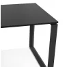 Bureau droit design en bois pieds noirs (160x170 cm) OSSIAN (finition noir)