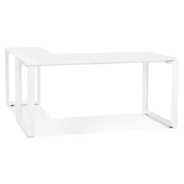 Design corner desk in wood white feet (160x170 cm) OSSIAN (white finish) to associate with Modern Contemporary Design Office For