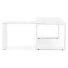 Design corner desk in wood white feet (160x170 cm) OSSIAN (white finish) to associate with Modern Contemporary Design Office For