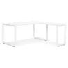 Design corner desk in wood white feet (160x170 cm) OSSIAN (white finish) to associate with Contemporary Design Desk In High Qual