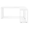 Design corner desk in wood white feet (160x170 cm) OSSIAN (white finish) to associate with Contemporary Industrial Design Desk I