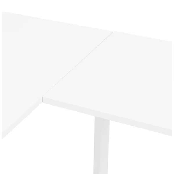 Design corner desk in wood white feet (160x170 cm) OSSIAN (white finish) to associate with Contemporary Design Desk With Armrest