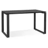 Bureau droit design en bois pieds noirs (60x120 cm) OSSIAN (finition noir)