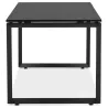 Bureau droit design en bois pieds noirs (60x120 cm) OSSIAN (finition noir)